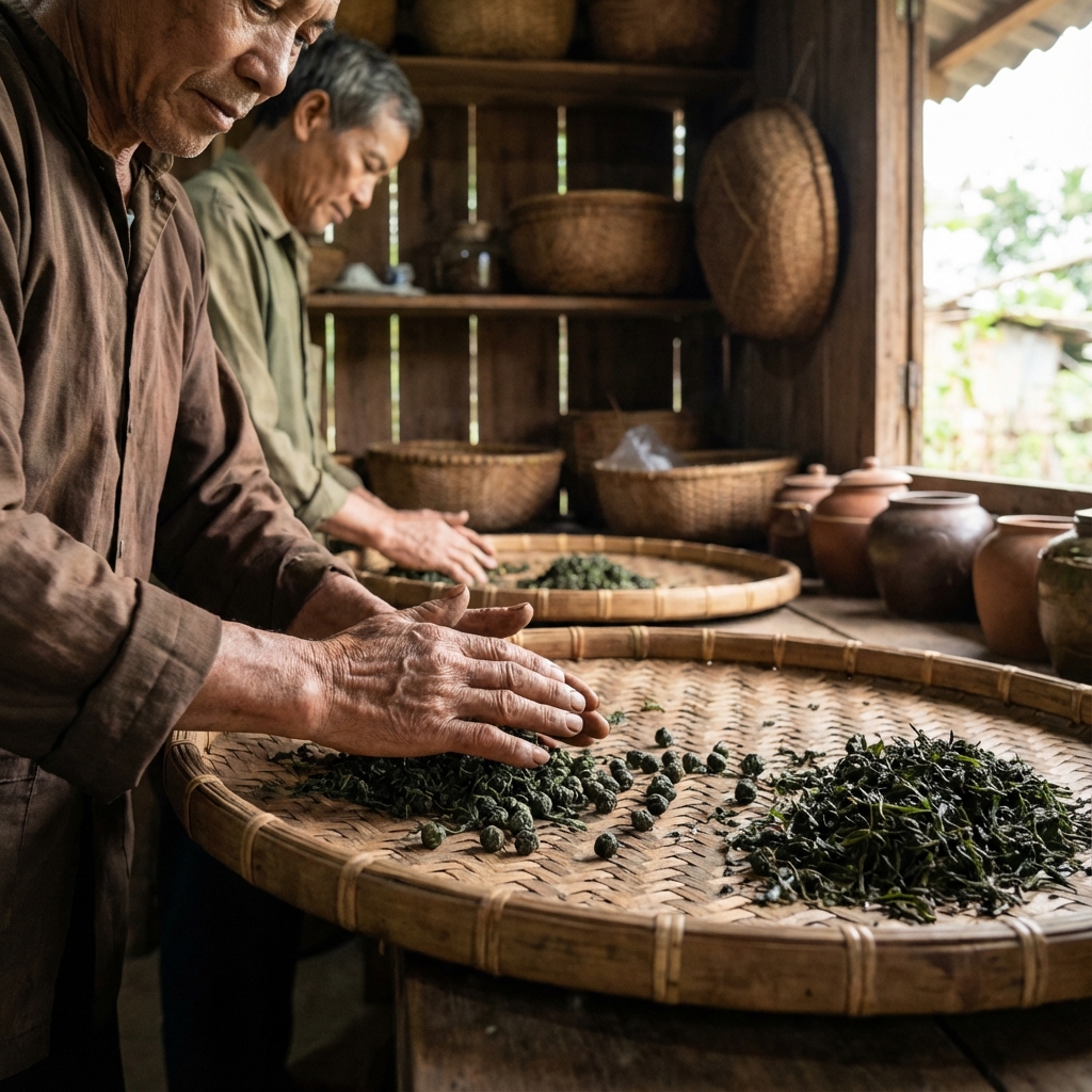 Quy trình chế biến trà truyền thống Chagee Việt Nam